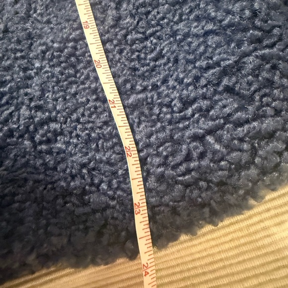 LC Lauren Conrad Cozy Blue Faux Fur Sherpa Coat Size M - Picture 5 of 8